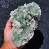 Glassy Green Apophyllite and White Stilbite