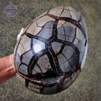 Large Black Velvet Septarian Egg, 5900g