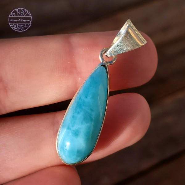 Larimar Pendant, 4g, 24mm Larimar Pendant, 4g, 24mm