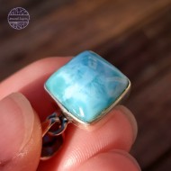 Larimar Pendant, 5g, 14mm