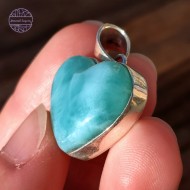 Larimar Pendant, 10g, 19 mm