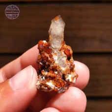 Garnet and Smokey Quartz on Feldspar, 7g