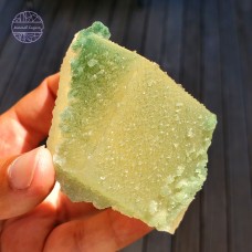 Green Drusy Coated Calcite, 101g 